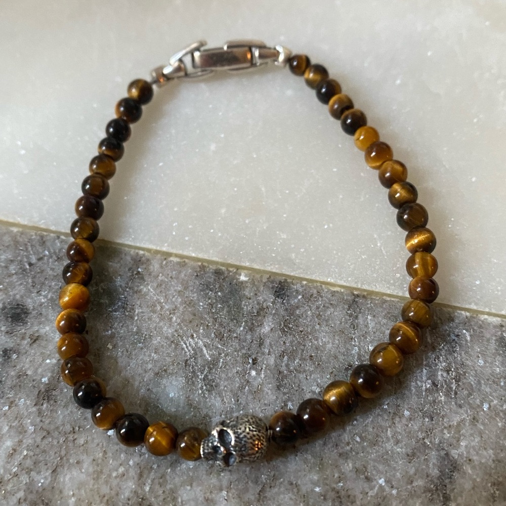 David Yurman sterling silver tiger eye medium size